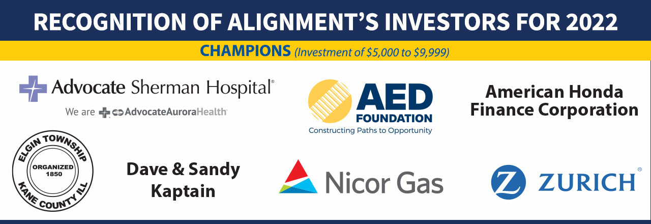 Recognition of Alignment’s Investors for 2022 - Champions