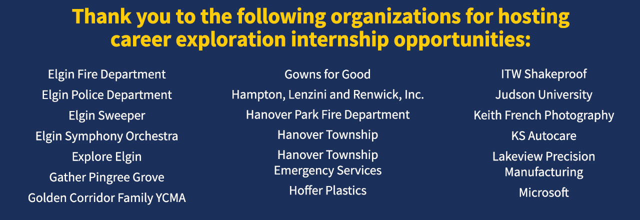 Thank you to our Internship Hosts