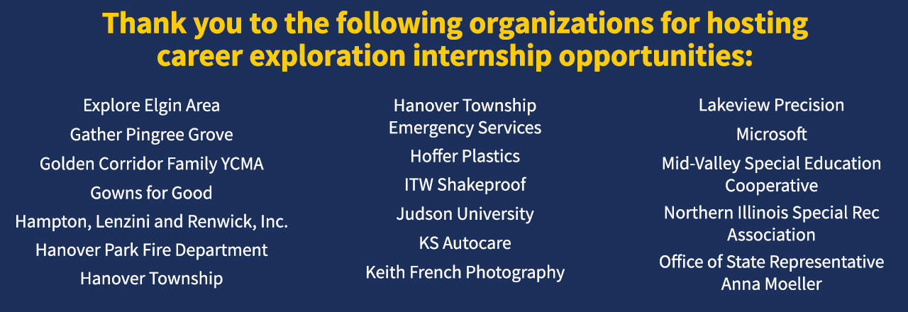 Thank you to our Internship Hosts