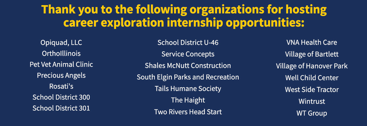 Thank you to our Internship Hosts