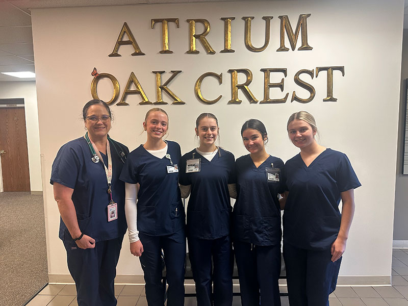 District 301 Group 1 interns at the Atrium Oak Crest