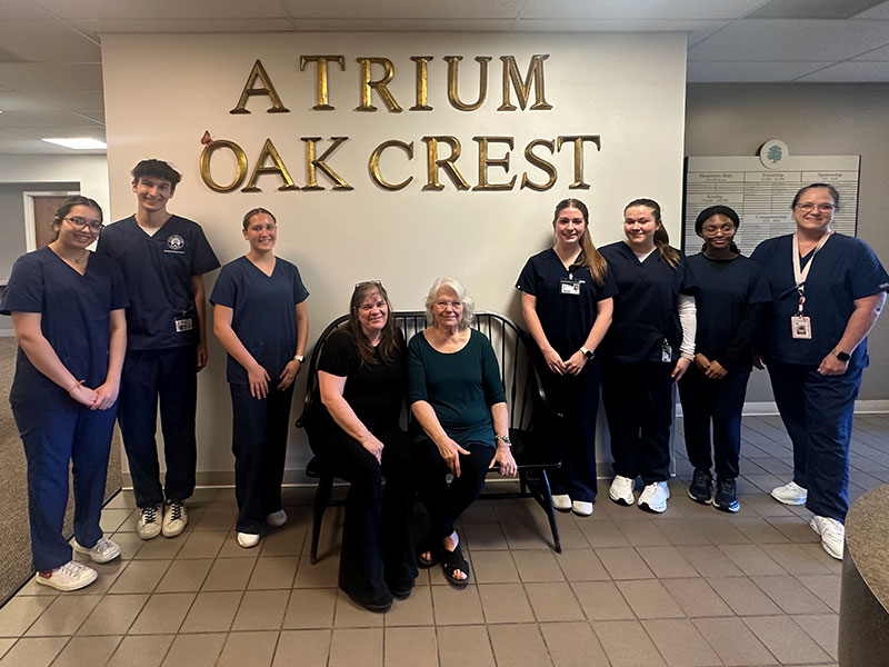 District 301 Group 2 interns at the Atrium Oak Crest