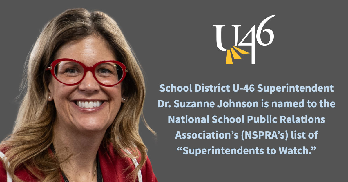 U-46’s Dr. Suzanne Johnson Named a ‘Superintendent to Watch’ by National Group
