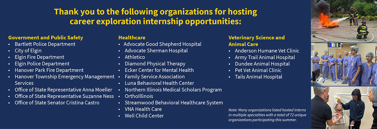 Thank you to our Internship Hosts